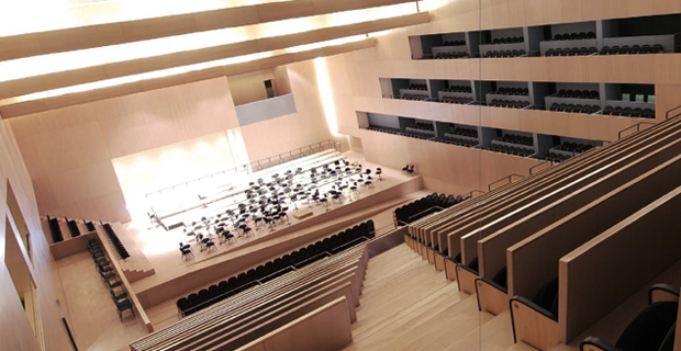 Foto in alto: Auditorium di Castellón (Spagna), Carlos Ferrater