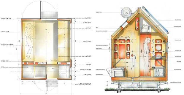 Tiny house Diogene, progettata da Renzo Piano