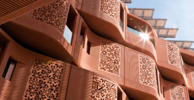 Dettaglio degli edifici di Masdar City