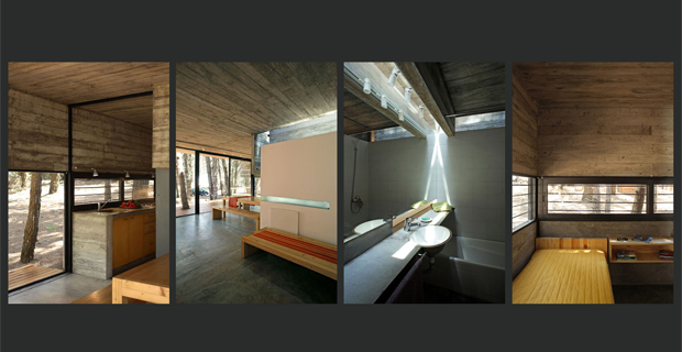 Casa Mar Azul e gli interni in legno, cemento e vetro