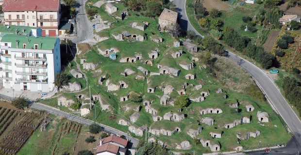 Immagine aerea dei palmenti della Basilicata