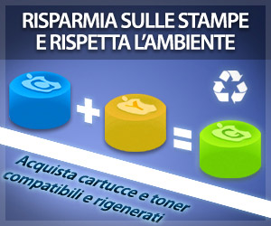 Risparmia sulle stampe e rispetta l'ambiente - Acquista toner e cartucce compatibili rigenerati