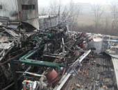 Foto 2, Esplosione Baerlocher, fabbrica di produzione additivi per PVC.