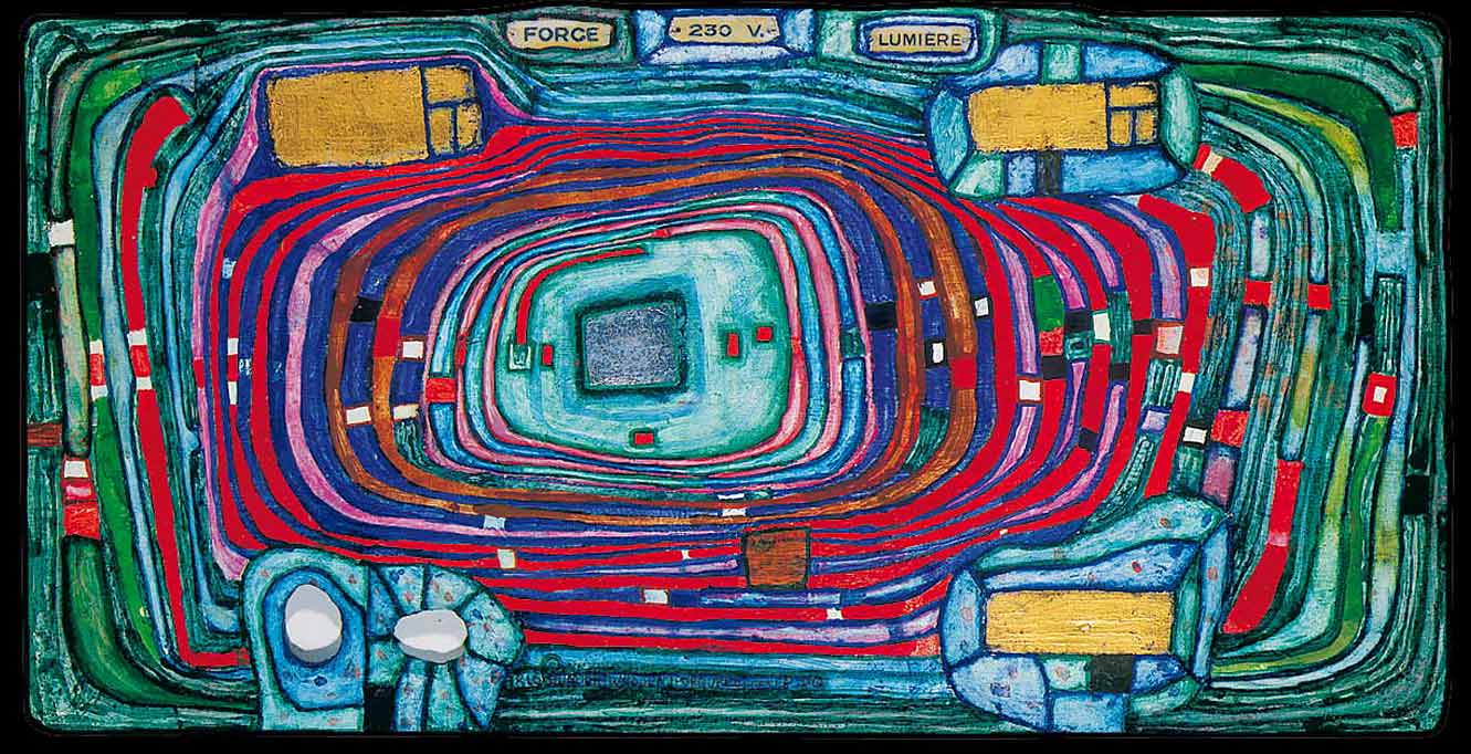 hundertwasser opere arte switch board