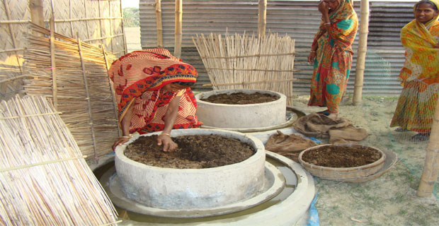 Donne che realizzano orti biologici in Bangladesh