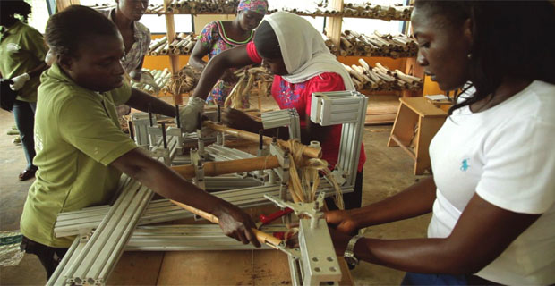 Bici di bambù in Ghana