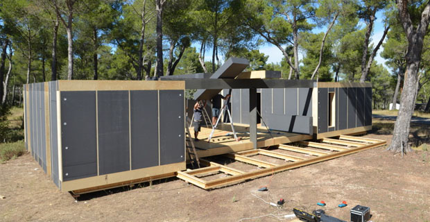 Le fasi di costruzione di  pop-up house, la casa passiva fai-da-te