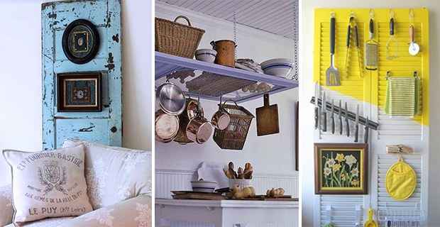 Idee per riciclare vecchie porte e finestre Dipingere porte vecchie