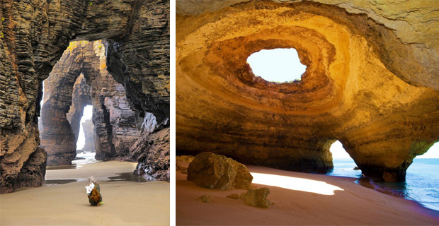 Le spiagge di Algarve (Portogallo) e di Ribadeo (Spagna)