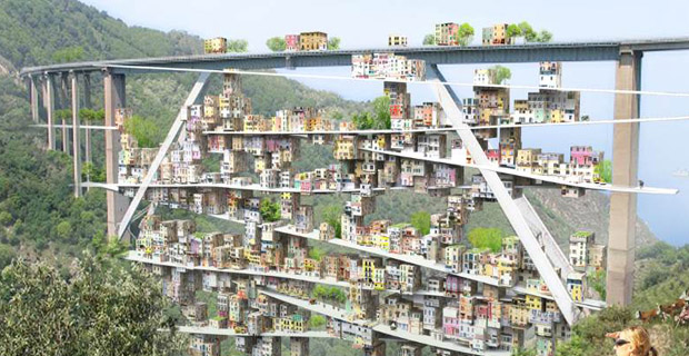  in alto, il progetto per l'A3 Salerno-Reggio Calabria di Oxo Architects.