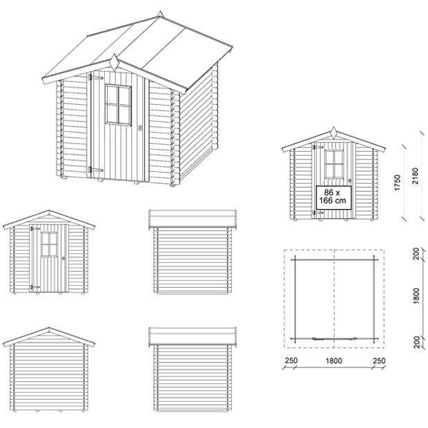  Casetta in legno "Londra".