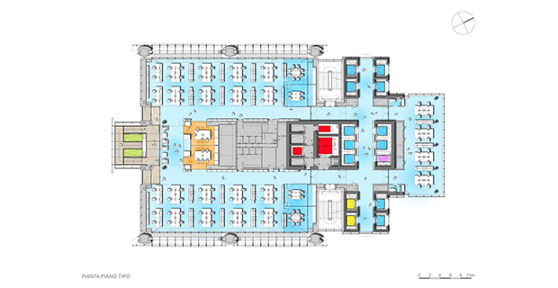 caption: Pianta Piano Tipo del grattacielo Intesa Sanpaolo, © RPBW.