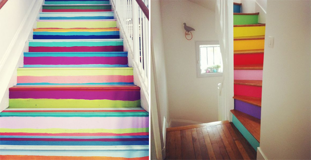 Idee creative per decorare le scale con pattern, colori e tappeti Mobile Scala decorazione