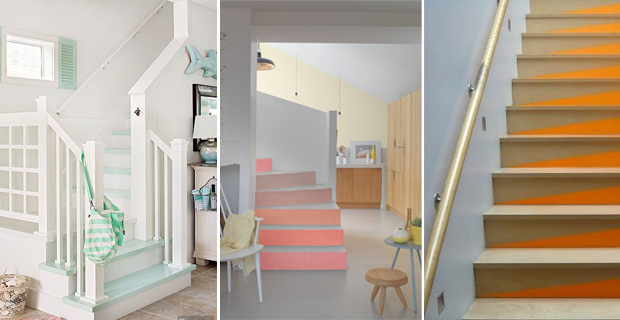 Idee creative per decorare le scale con pattern, colori e tappeti Ingresso disegno Scala