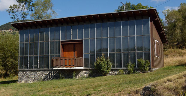  La casa solare di Odeillo. Fonte: Mazria E., Sistemi Solari Passivi, Franco Muzzio&c., Padova, 1980