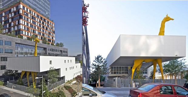 caption: Crèche La Girafe, foto Honelatte Laporte Architectes P. Ruault - D.Pradel.