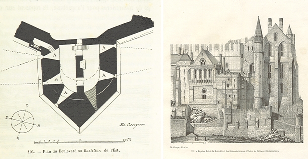caption: Description de l'abbaye du Mont Saint-Michel et de ses abords, précédée d'une notice historique, pg. 221
