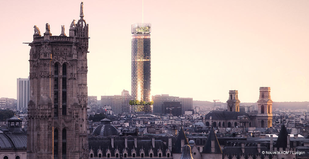 caption: Vista dal tetto del centro Pompidou, New AOM