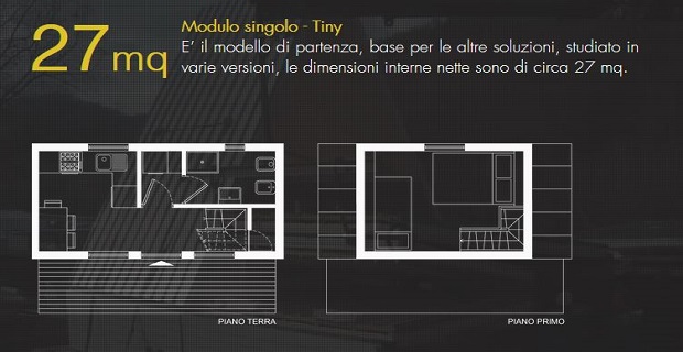 M.A.DI. è il modulo abitativo disponibile in cinque dimensioni diverse