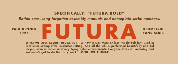 Il font Futura ispirato al Bauhaus