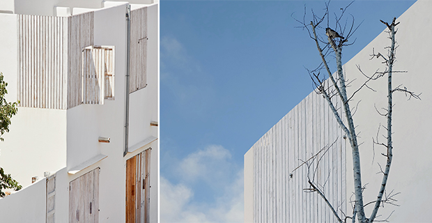 I materiali usati a Formentera nel progetto di Social Housing sono di riciclo e a basso impatto