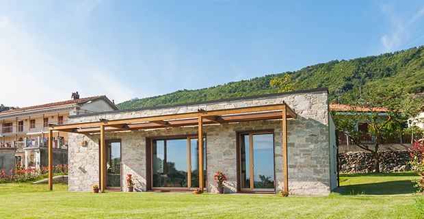  vista del prospetto sud del primo edificio Passivhaus Plus in Italia