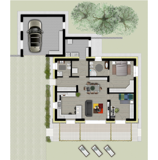  pianta della casa Passivhaus Plus di Chiaverano 