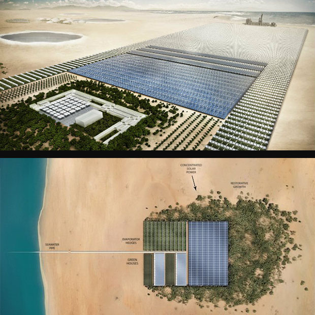 L'impianto fotovoltaico che alimenta il Sahara Solar Project.