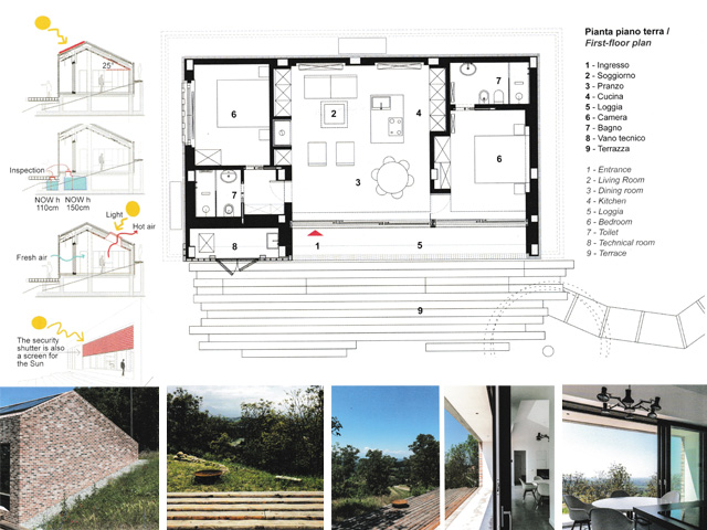 Progettazione bioclimatica per la casa in mattoni piemontese