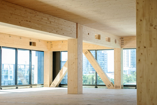  25 King: elementi in legno ingegnerizzato per la struttura. (foto: Lendlease)