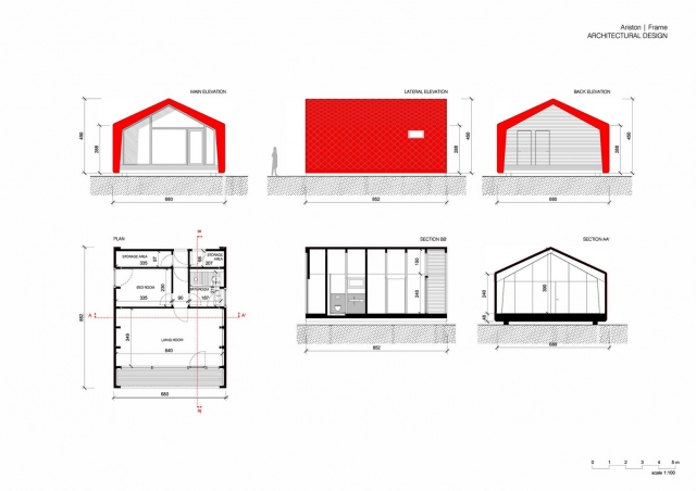 Il progetto della casa modulare Frame.