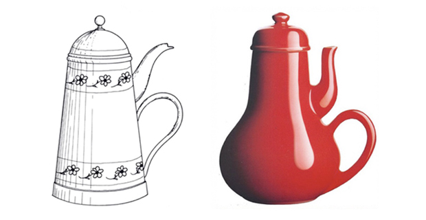  La caffettiera del masochista di Jacques Carelman dal "Catalogue d'Objets Introuvables", 1969