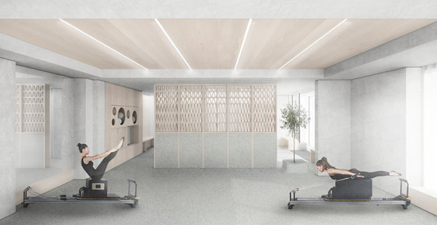 La palestra di Pilates Core Kensington a Londra. 