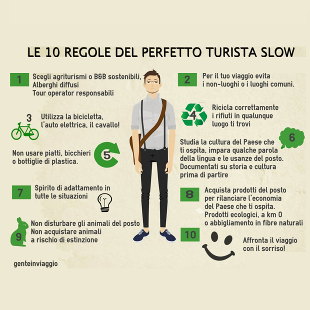  Le regole del turismo lento. Immagine da www.genteinviaggio.it