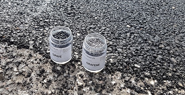 caption: asfalto grafene messo a punto da Iterchimica