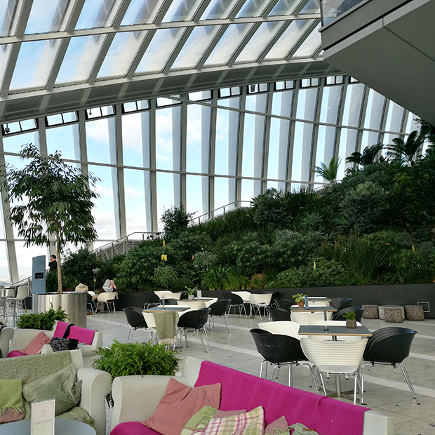 Lo Sky Garden giardino pubblico più alto di Londra.