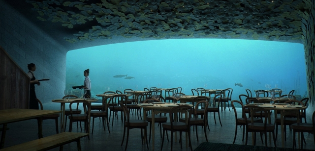 La finestra panoramica del ristorante Under.