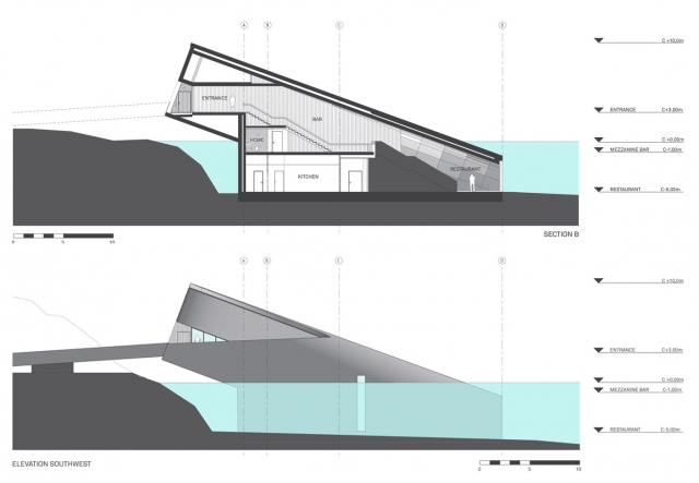 I grafici del ristorante subacqueo Under di Snohetta.