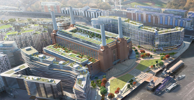 La riqualificazione urbana di Battersea Power Station a Londra.