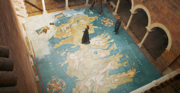 La mappa di Westeros. Per seguire il percorso http://quartermaester.info/