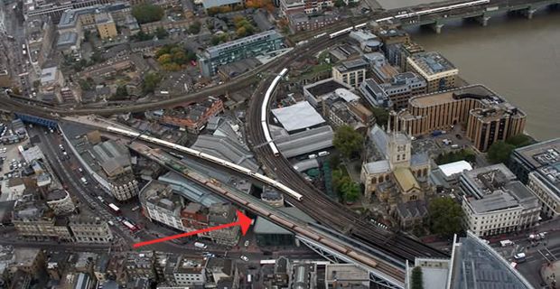  Il Borough Viaduct visto dall’alto.