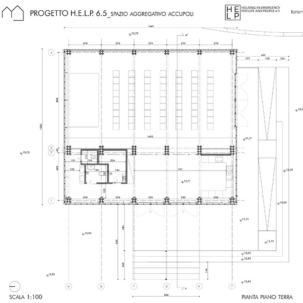 La planimetria del centro Accupoli del progetto Help 6.5.