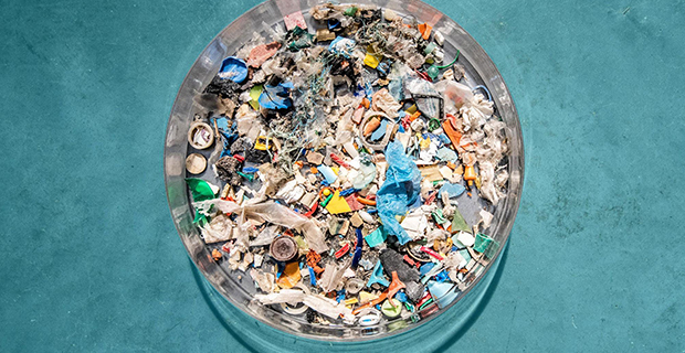 Isole di plastica tartarughe