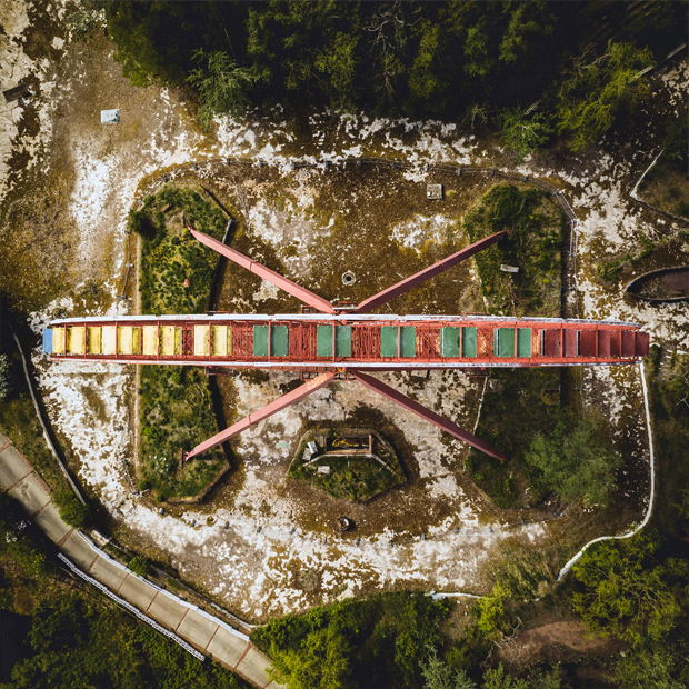  Vista aerea della ruota panoramica dello Spreepark di Berlino, ©Jaromir Kavan.