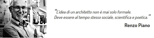 Una citazione di Renzo Piano tratta dalla monografia Hachette.