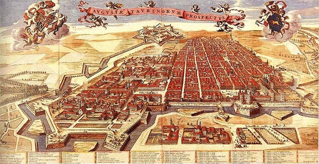 Antica rappresentazione prospettica della città di Torino