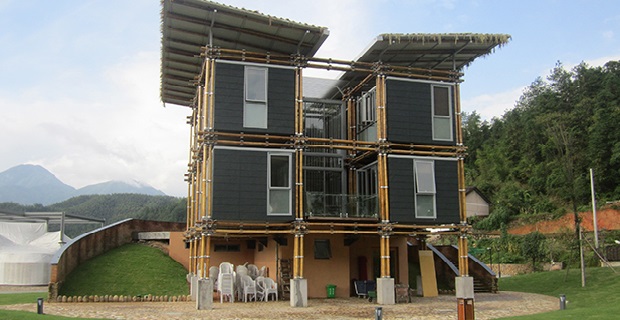 Energy Efficient Bamboo House, Zhejiang 2017, facciata sud