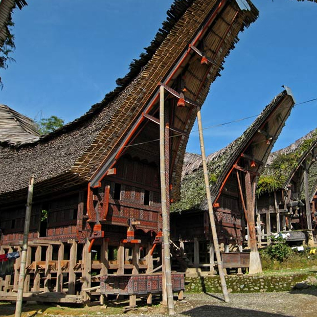 Toraja House, Indonesia, eleganti esempi di architettura vernacolare in bambù