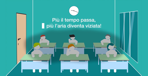 Campagna di sensibilizzazione dell'Agenzia provinciale per l'ambiente e la tutela del clima della Provincia di Bolzano sulla qualità dell'aria nelle classi scolastiche.