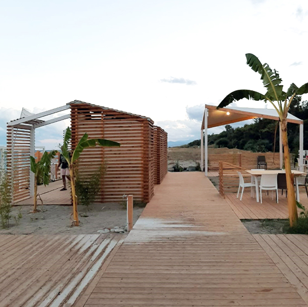 stabilimento balneare in legno baraonda